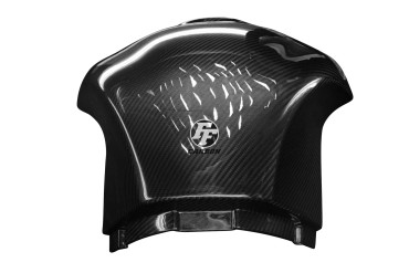 Carenado de caja de aire con toma de aire Carbono por Buell XB9R / XB9S / XB12R / XB12S Carbono+Fibra de Vidrio | Patron Enlazado | Brillante