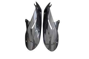 Carbon Auspuffverkleidung für Ducati Hypermotard 698 Carbon+Fiberglas | Leinwand | Glossy