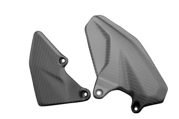 Platines repose-pieds Carbone pour Ducati Multistrada V4 2021- Carbone+Fibre de Verre | Toile Sergé | Mat