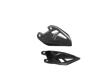 Platines repose-pieds Carbone pour Kawasaki Z H2 2020+ Carbone+Fibre de Verre | Toile Sergé | Brillant