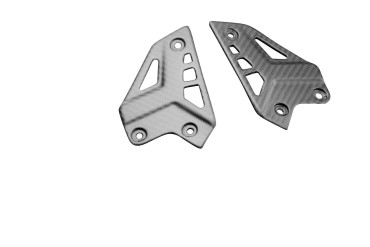 Platines repose-pieds Carbone pour Kawasaki Z900 Carbone+Fibre de Verre | Toile Sergé | Mat