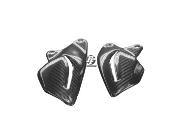 Platines repose-pieds Carbone pour Triumph Street Triple 2013-2016 Carbone+Fibre de Verre | Toile Sergé | Brillant