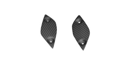 Platines repose-pieds Carbone pour Yamaha FZ8 100% Carbone | Toile Sergé | Mat