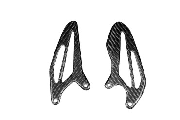 Platines repose-pieds Carbone pour Yamaha YZF-R7 2022- Carbone+Fibre de Verre | Toile Sergé | Brillant