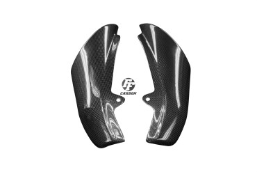 Escudo térmico Carbono por KTM 990 Supder Duke / R 2004-2013 Carbono+Fibra de Vidrio | Patron Sencillo | Brillante