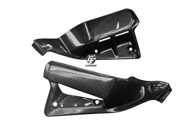 Cache radiateur Carbone pour Ducati Scrambler 2017- Carbone+Fibre de Verre | Toile Sergé | Brillant