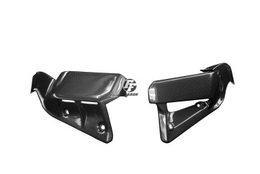 Cache radiateur Carbone pour Ducati Scrambler 2017- Carbone+Fibre de Verre | Toile Contraignant | Brillant