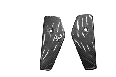 Cache radiateur Carbone pour KTM Duke 690 2012-2019 Carbone+Fibre de Verre | Toile Sergé | Brillant