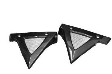Cache radiateur Carbone pour Suzuki B-King 1300 2007-2011 Carbone+Fibre de Verre | Toile Contraignant | Brillant