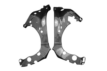 Carbon Frame Protector for Yamaha MT-10 2016- Carbon+Fibreglass | Plain Weave | Glossy