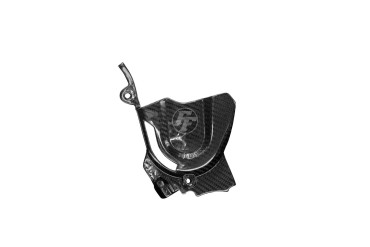 Carbon Ritzelabdeckung für KTM 690 SMC R 2012- Carbon+Fiberglas | Leinwand | Glossy