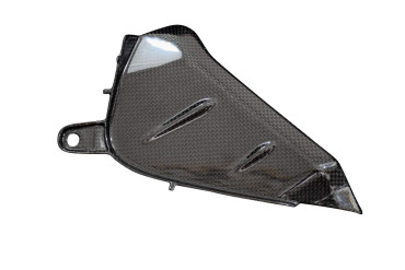 Carbon Left Side Panel for KTM SMC R 2019- Carbon+Fibreglass | Plain Weave | Glossy
