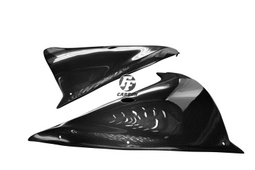 Carénage Latéral Carbone pour Yamaha YZF-R1 2009-2014 Carbone+Fibre de Verre | Toile Sergé | Brillant