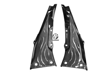 Carénage Latéral au-dessous selle (couvert) Carbone pour Kawasaki ZX-10R 2016- 100% Carbone | Toile Contraignant | Brillant