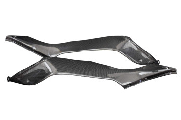 Carénage du réservoir (parties Latérales) Carbone pour Kawasaki Ninja H2 SX/SE 2018- Carbone+Fibre de Verre | Toile Contraignant | Brillant