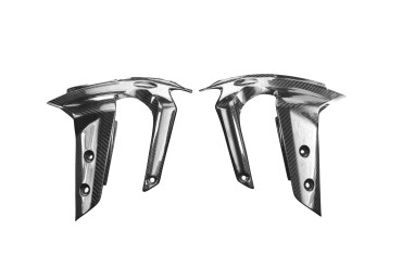 Garde boue avant (seulement parties latérales) Carbone pour Triumph Rocket 3 GT / R 2020- Carbone+Fibre de Verre | Toile Sergé | Brillant