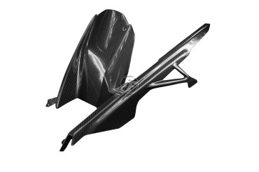 Garde boue arrière + Pare-chaine Carbone pour BMW S 1000 RR 2019- / M 1000 RR 2021- / S 1000 R 2021- 100% Carbone | Toile Sergé | Brillant