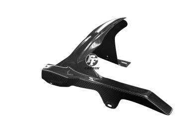 Garde boue arrière + Pare-chaine Carbone pour Kawasaki Z 750 2007-2012 Carbone+Fibre de Verre | Toile Sergé | Brillant