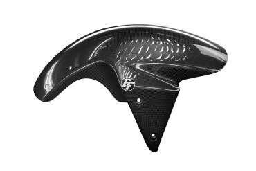 Garde boue avant Carbone pour Kawasaki ZX6R / ZX6RR Ninja 03 - 04 Carbone+Fibre de Verre | Toile Sergé | Brillant